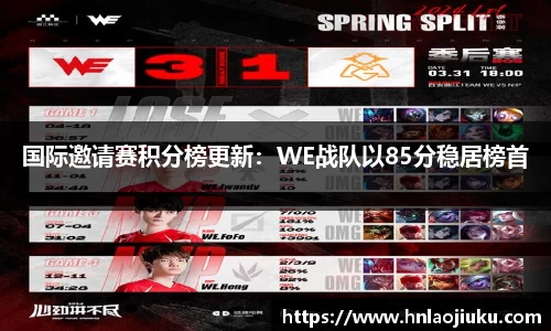 国际邀请赛积分榜更新：WE战队以85分稳居榜首